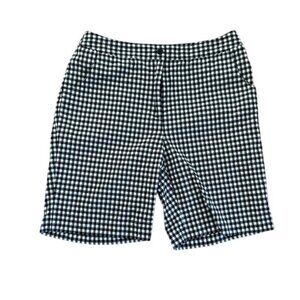 EP Pro Black & White Gingham Bermuda Golf Sport Shorts Sz 10 Women’s